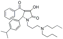 4-BENZOYL-1-[3-(DIBUTYLAMINO)PROPYL]-3-HYDROXY-5-(4-ISOPROPYLPHENYL)-1,5-DIHYDRO-2H-PYRROL-2-ONE Struktur