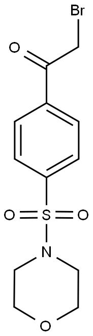 2-BROMO-1-[4-(MORPHOLIN-4-YLSULFONYL)PHENYL]ETHANONE Struktur