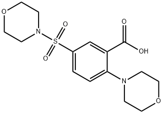 2-MORPHOLIN-4-YL-5-(MORPHOLIN-4-YLSULFONYL)BENZOIC ACID Struktur