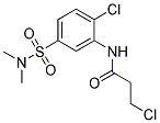 3-CHLORO-N-[2-CHLORO-5-[(DIMETHYLAMINO)SULFONYL]PHENYL]PROPANAMIDE Struktur