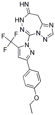 5-[3-(4-ETHOXYPHENYL)-5-(TRIFLUOROMETHYL)-1H-PYRAZOL-1-YL]-7H-[1,2,4]TRIAZOLO[1,5-D][1,2,4]TRIAZEPIN-8(9H)-IMINE Struktur