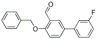 4-(BENZYLOXY)-3'-FLUORO[1,1'-BIPHENYL]-3-CARBALDEHYDE Struktur