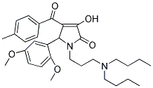 1-(3-(DIBUTYLAMINO)PROPYL)-5-(2,5-DIMETHOXYPHENYL)-3-HYDROXY-4-(4-METHYLBENZOYL)-1H-PYRROL-2(5H)-ONE Struktur