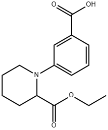 1-(3-CARBOXY-PHENYL)-PIPERIDINE-2-CARBOXYLIC ACID ETHYL ESTER Struktur