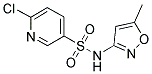 6-CHLORO-N-(5-METHYLISOXAZOL-3-YL)PYRIDINE-3-SULFONAMIDE Struktur