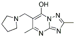 2,5-DIMETHYL-6-(PYRROLIDIN-1-YLMETHYL)[1,2,4]TRIAZOLO[1,5-A]PYRIMIDIN-7-OL Struktur