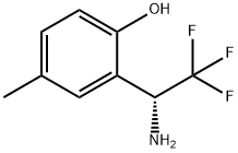 2-((1R)-1-AMINO-2,2,2-TRIFLUOROETHYL)-4-METHYLPHENOL Struktur