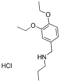 N-(3,4-DIETHOXYBENZYL)-N-PROPYLAMINE HYDROCHLORIDE Struktur