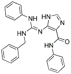 5-{[(Z)-ANILINO(BENZYLAMINO)METHYLIDENE]AMINO}-N-PHENYL-1H-IMIDAZOLE-4-CARBOXAMIDE Struktur