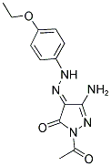 (4E)-1-ACETYL-3-AMINO-1H-PYRAZOLE-4,5-DIONE 4-[(4-ETHOXYPHENYL)HYDRAZONE] Struktur