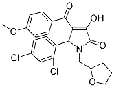 5-(2,4-DICHLOROPHENYL)-3-HYDROXY-4-(4-METHOXYBENZOYL)-1-((TETRAHYDROFURAN-2-YL)METHYL)-1H-PYRROL-2(5H)-ONE Struktur