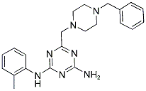 6-((4-BENZYLPIPERAZIN-1-YL)METHYL)-N2-O-TOLYL-1,3,5-TRIAZINE-2,4-DIAMINE Struktur