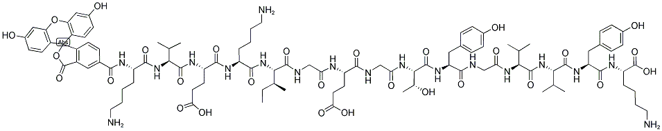 5-FAM-KVEKIGEGTYGVVYK Struktur