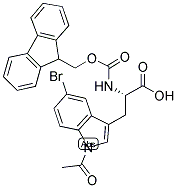 (S)-N-ALPHA-(9-FLUORENYLMETHYLOXYCARBONYL)-[N'-ACETYL-5-BROMO-INDOL-3-YL]-ALANINE(DEHYDRO-TRYPTOPHANE) Struktur