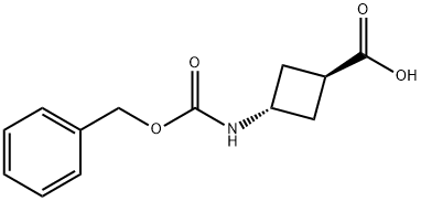 TRANS-3-CBZ-AMINOCYCLOBUTANECARBOXYLIC ACID Struktur