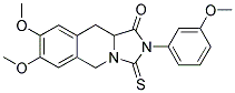 7,8-DIMETHOXY-2-(3-METHOXYPHENYL)-3-THIOXO-2,3,10,10A-TETRAHYDROIMIDAZO[1,5-B]ISOQUINOLIN-1(5H)-ONE Struktur