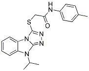 2-(9-ISOPROPYL-9H-BENZO[4,5]IMIDAZO[2,1-C][1,2,4]TRIAZOL-3-YLSULFANYL)-N-P-TOLYL-ACETAMIDE Struktur