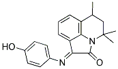 (1E)-1-[(4-HYDROXYPHENYL)IMINO]-4,4,6-TRIMETHYL-5,6-DIHYDRO-4H-PYRROLO[3,2,1-IJ]QUINOLIN-2(1H)-ONE Struktur