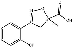 3-(2-CHLORO-PHENYL)-5-METHYL-4,5-DIHYDRO-ISOXAZOLE-5-CARBOXYLIC ACID Struktur