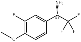 (1S)-2,2,2-TRIFLUORO-1-(3-FLUORO-4-METHOXYPHENYL)ETHYLAMINE Struktur