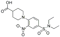 1-[4-[(DIETHYLAMINO)SULFONYL]-2-NITROPHENYL]PIPERIDINE-4-CARBOXYLIC ACID Struktur