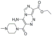 ETHYL 4-AMINO-3-[(4-METHYLPIPERAZIN-1-YL)CARBONYL]IMIDAZO[5,1-C][1,2,4]TRIAZINE-8-CARBOXYLATE Struktur