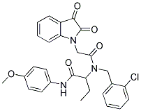 2-(N-(2-CHLOROBENZYL)-2-(2,3-DIOXOINDOLIN-1-YL)ACETAMIDO)-N-(4-METHOXYPHENYL)BUTANAMIDE Struktur