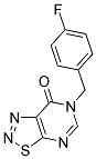 6-(4-FLUOROBENZYL)[1,2,3]THIADIAZOLO[5,4-D]PYRIMIDIN-7(6H)-ONE Struktur