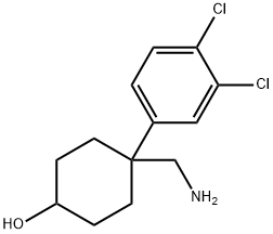 4-(AMINOMETHYL)-4-(3,4-DICHLOROPHENYL)CYCLOHEXANOL Structure