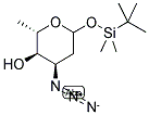 1-O-TERT-BUTYLDIMETHYLSILYL 3-AZIDO-2,3,6-TRIDEOXY-L-ALLOPYRANOSE Struktur