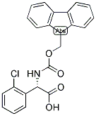 (S)-(2-CHLORO-PHENYL)-[(9H-FLUOREN-9-YLMETHOXYCARBONYLAMINO)]-ACETIC ACID Struktur