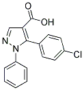 5-(4-CHLOROPHENYL)-1-PHENYL-1H-PYRAZOLE-4-CARBOXYLIC ACID Struktur