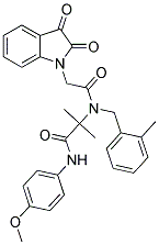 2-[[2-(2,3-DIOXO-2,3-DIHYDRO-1H-INDOL-1-YL)ACETYL](2-METHYLBENZYL)AMINO]-N-(4-METHOXYPHENYL)-2-METHYLPROPANAMIDE Struktur