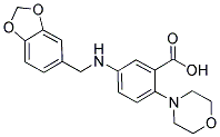 5-[(1,3-BENZODIOXOL-5-YLMETHYL)AMINO]-2-MORPHOLIN-4-YLBENZOIC ACID Struktur