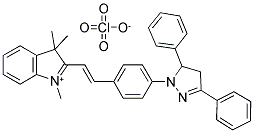 2-((E)-2-[4-(3,5-DIPHENYL-4,5-DIHYDRO-1H-PYRAZOL-1-YL)PHENYL]ETHENYL)-1,3,3-TRIMETHYL-3H-INDOLIUM PERCHLORATE Struktur