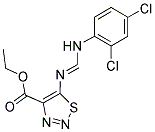 ETHYL 5-({(1E)-[(2,4-DICHLOROPHENYL)AMINO]METHYLENE}AMINO)-1,2,3-THIADIAZOLE-4-CARBOXYLATE Struktur