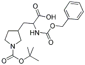 3-(2-BENZYLOXYCARBONYLAMINO-2-CARBOXY-ETHYL)-PYRROLIDINE-1-CARBOXYLIC ACID TERT-BUTYL ESTER Struktur