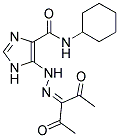 5-[2-(1-ACETYL-2-OXOPROPYLIDENE)HYDRAZINO]-N-CYCLOHEXYL-1H-IMIDAZOLE-4-CARBOXAMIDE Struktur