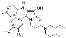 1-(3-(DIBUTYLAMINO)PROPYL)-5-(3,4-DIMETHOXYPHENYL)-3-HYDROXY-4-(4-METHYLBENZOYL)-1H-PYRROL-2(5H)-ONE Struktur