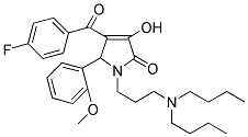 1-[3-(DIBUTYLAMINO)PROPYL]-4-(4-FLUOROBENZOYL)-3-HYDROXY-5-(2-METHOXYPHENYL)-1,5-DIHYDRO-2H-PYRROL-2-ONE Struktur