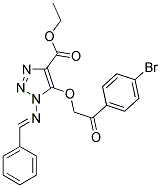 ETHYL 5-[2-(4-BROMOPHENYL)-2-OXOETHOXY]-1-{[(1E)-PHENYLMETHYLENE]AMINO}-1H-1,2,3-TRIAZOLE-4-CARBOXYLATE Struktur