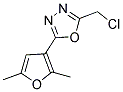 2-(CHLOROMETHYL)-5-(2,5-DIMETHYL-3-FURYL)-1,3,4-OXADIAZOLE Struktur