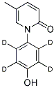 N-(4-HYDROXYPHENYL)-5-METHYL-2-1H-PYRIDONE-D4 Struktur