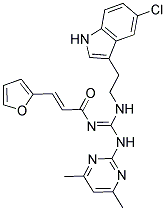 N-[2-(5-CHLORO-1H-INDOL-3-YL)ETHYL]-N'-(4,6-DIMETHYL-2-PYRIMIDINYL)-N'-[(E)-3-(2-FURYL)-2-PROPENOYL]GUANIDINE Struktur