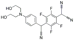 2-[4-((4-(BIS(2-HYDROXYETHYL)AMINO)PHENYL)(CYANO)METHYL)-2,3,5,6-TETRAFLUOROPHENYL]MALONITRILE Struktur