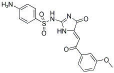 4-AMINO-N-{(5Z)-5-[2-(3-METHOXYPHENYL)-2-OXOETHYLIDENE]-4-OXO-4,5-DIHYDRO-1H-IMIDAZOL-2-YL}BENZENESULFONAMIDE Struktur