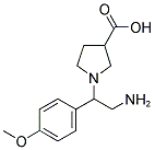 1-[2-AMINO-1-(4-METHOXY-PHENYL)-ETHYL]-PYRROLIDINE-3-CARBOXYLIC ACID Struktur