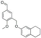 4-METHOXY-3-[(5,6,7,8-TETRAHYDRO-2-NAPHTHALENYLOXY)METHYL]BENZALDEHYDE Struktur