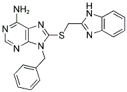 8-(1H-BENZOIMIDAZOL-2-YLMETHYLSULFANYL)-9-BENZYL-9H-PURIN-6-YLAMINE Struktur