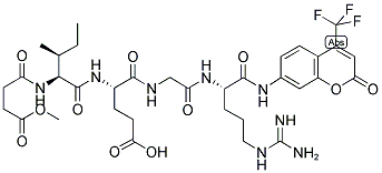 MEOSUC-ILE-GLU-GLY-ARG-7-AMINO-4-TRIFLUOROMETHYLCOUMARIN Struktur